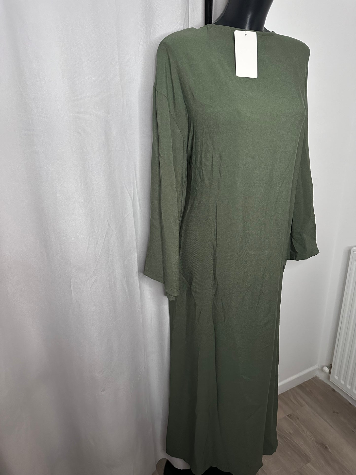 Abaya à fils kaki