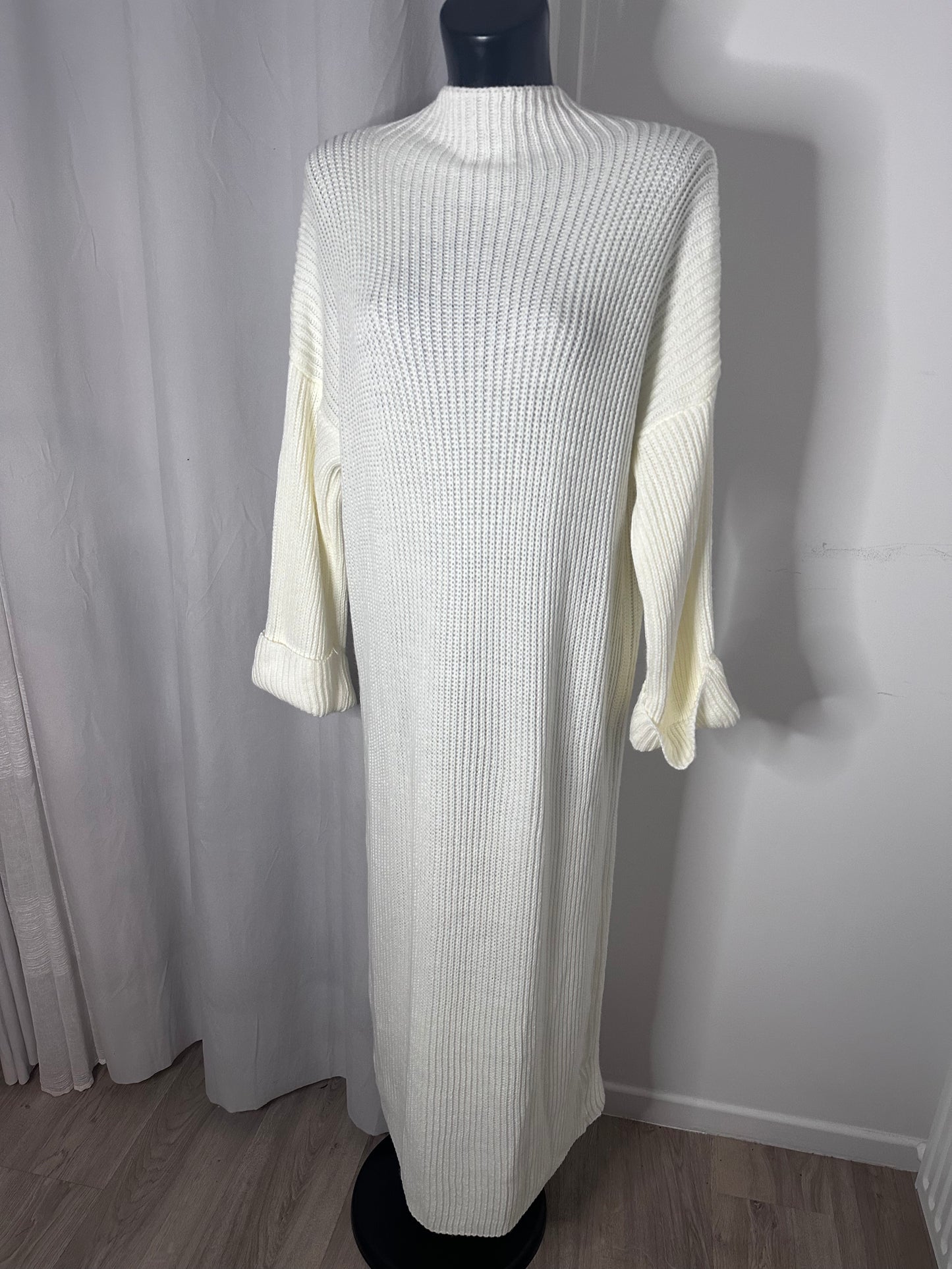 Robe pull laine blanche