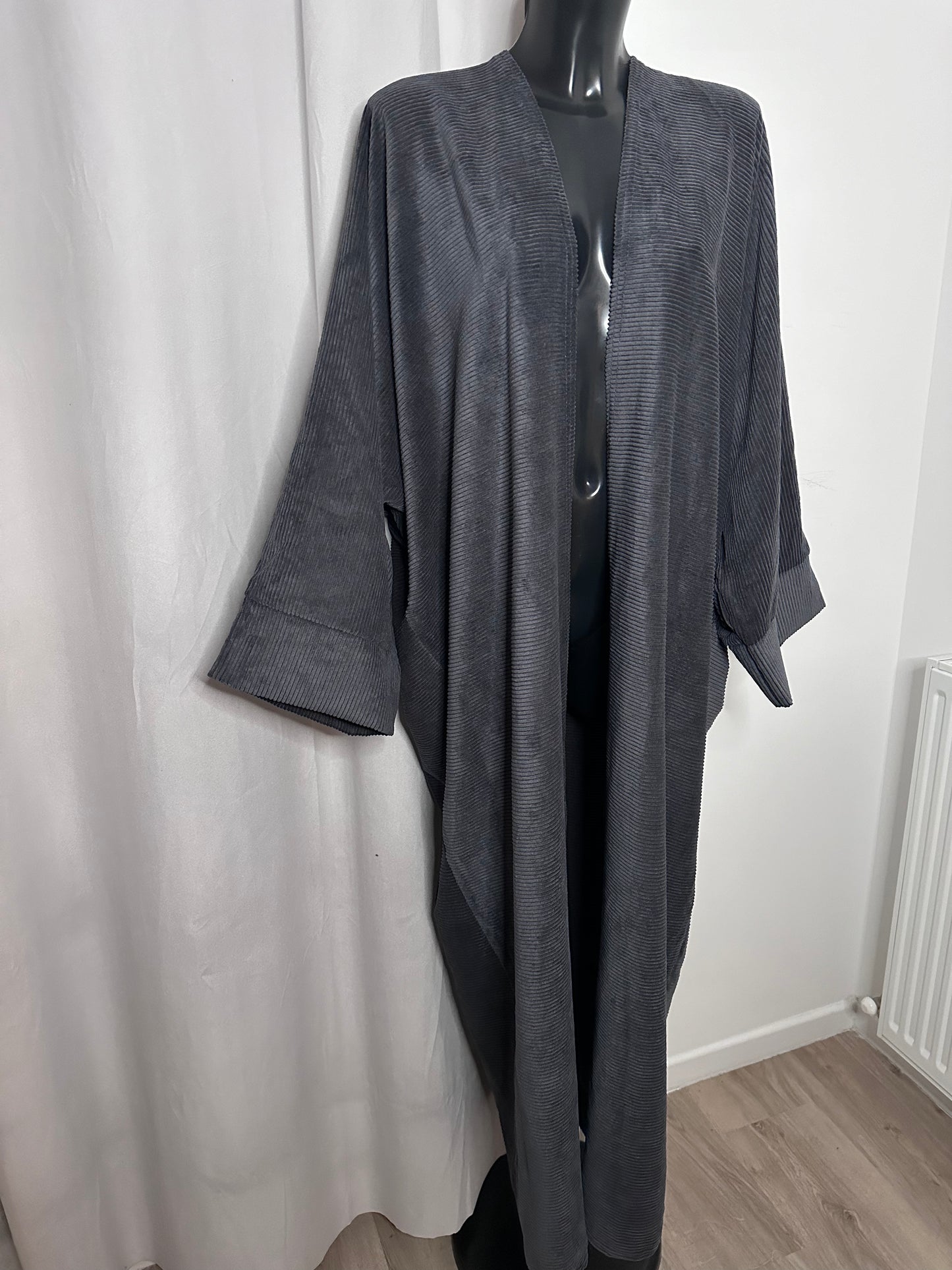 Kimono velour gris