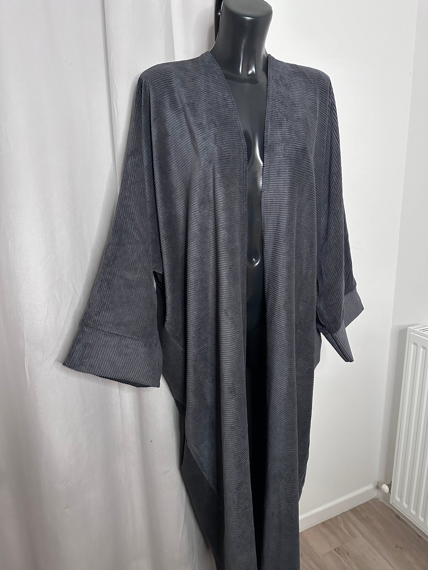 Kimono velour gris