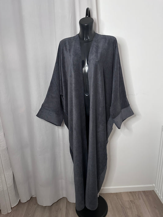 Kimono velour gris