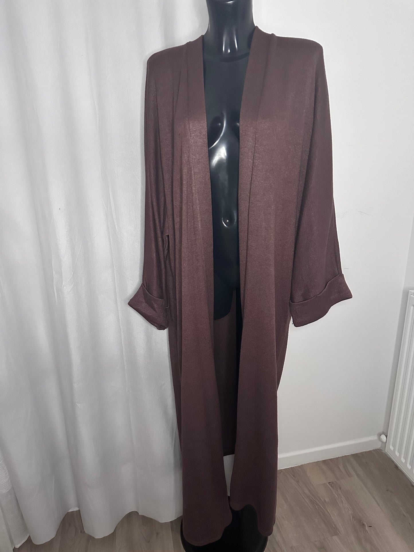 Kimono laine marron