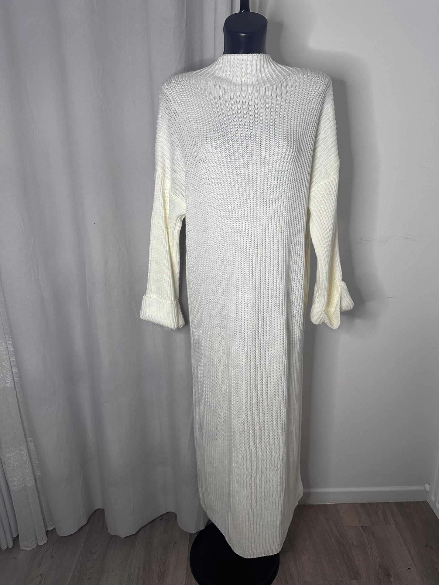 Robe pull laine blanche