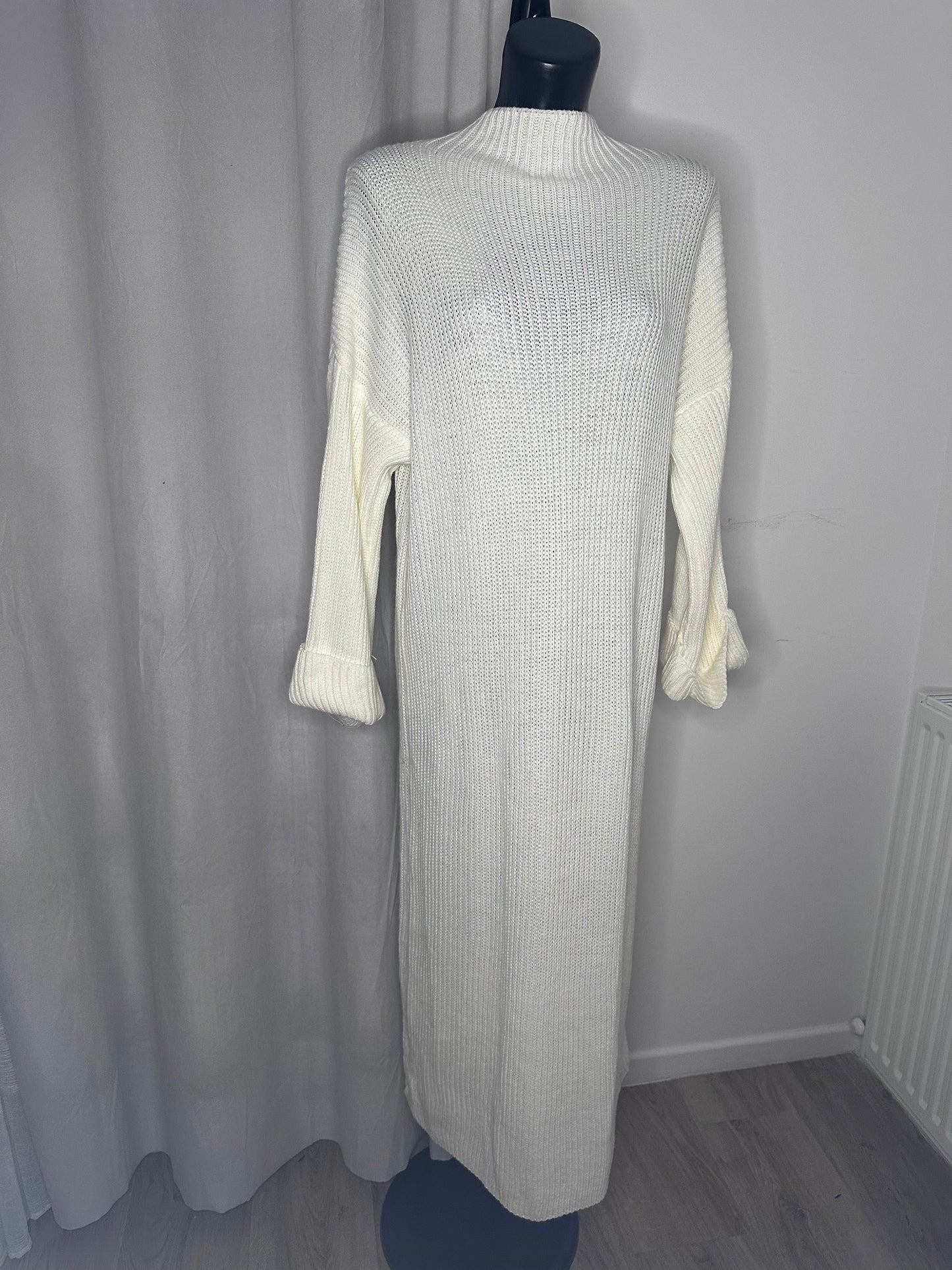 Robe pull laine blanche