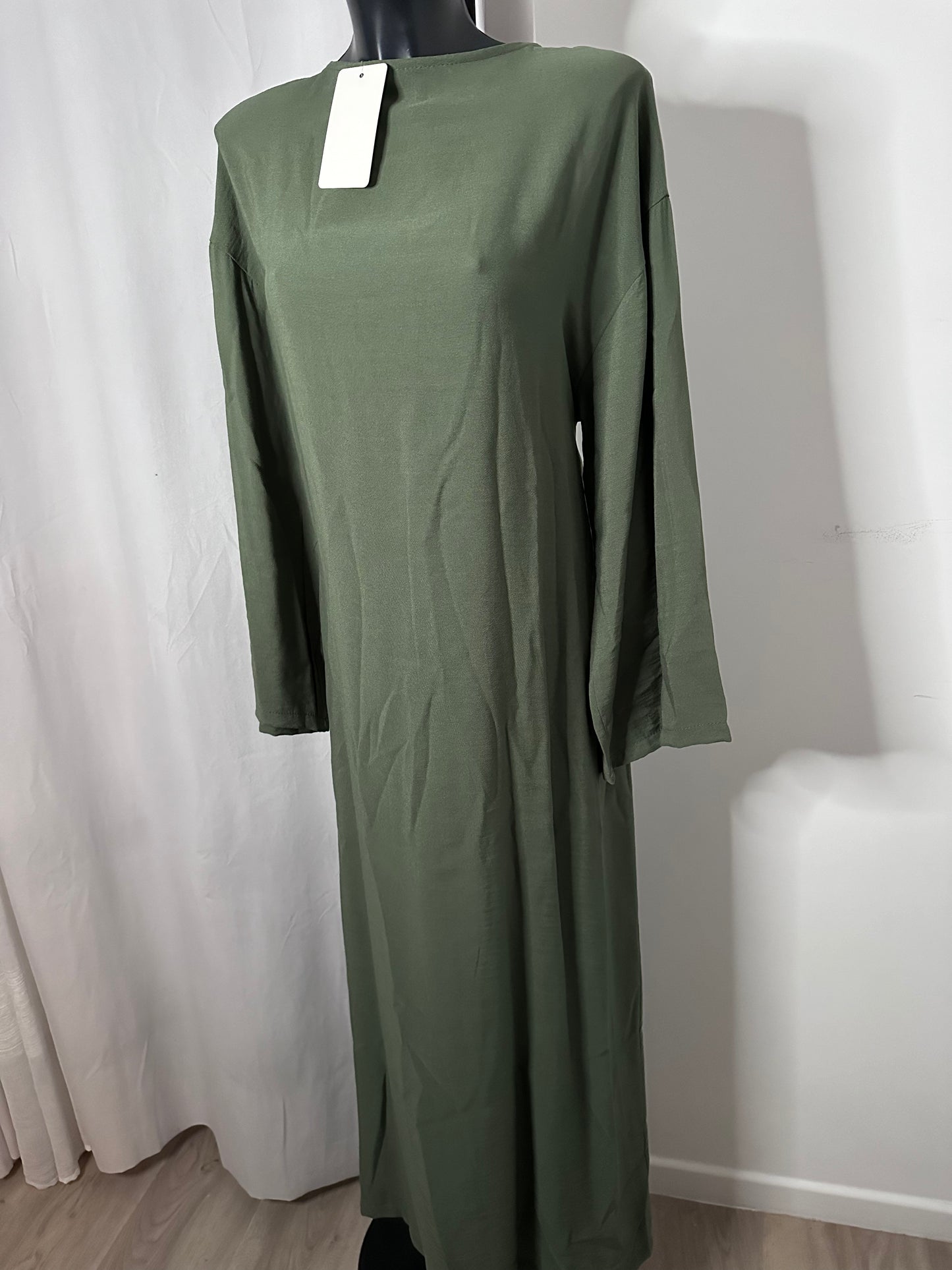 Abaya à fils kaki