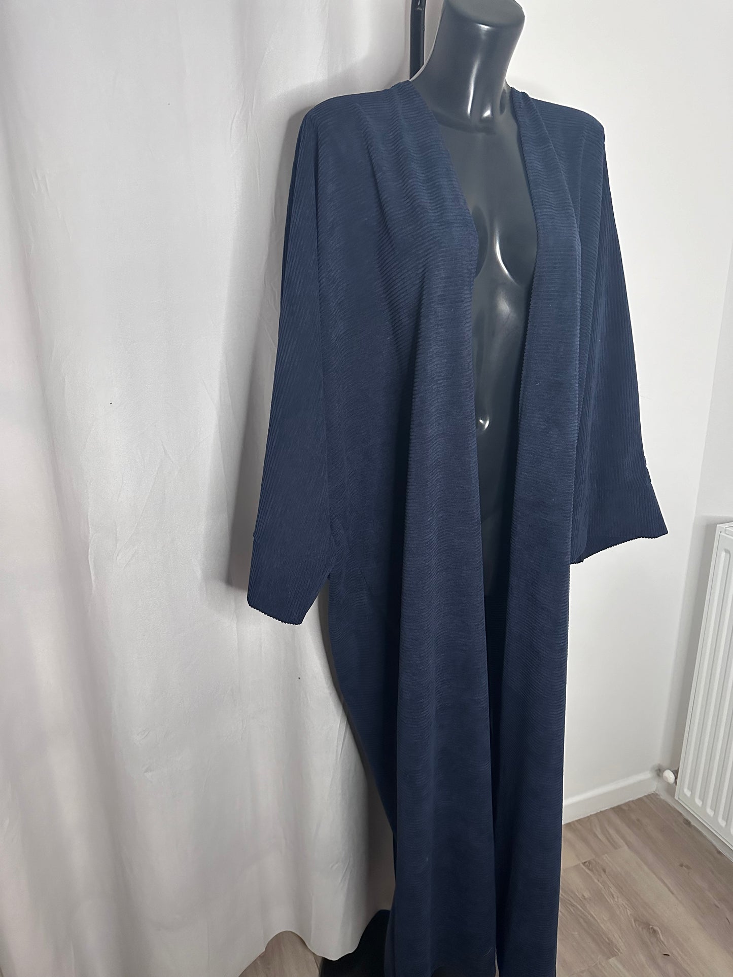 Kimono velour bleu nuit