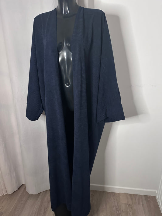 Kimono velour bleu nuit