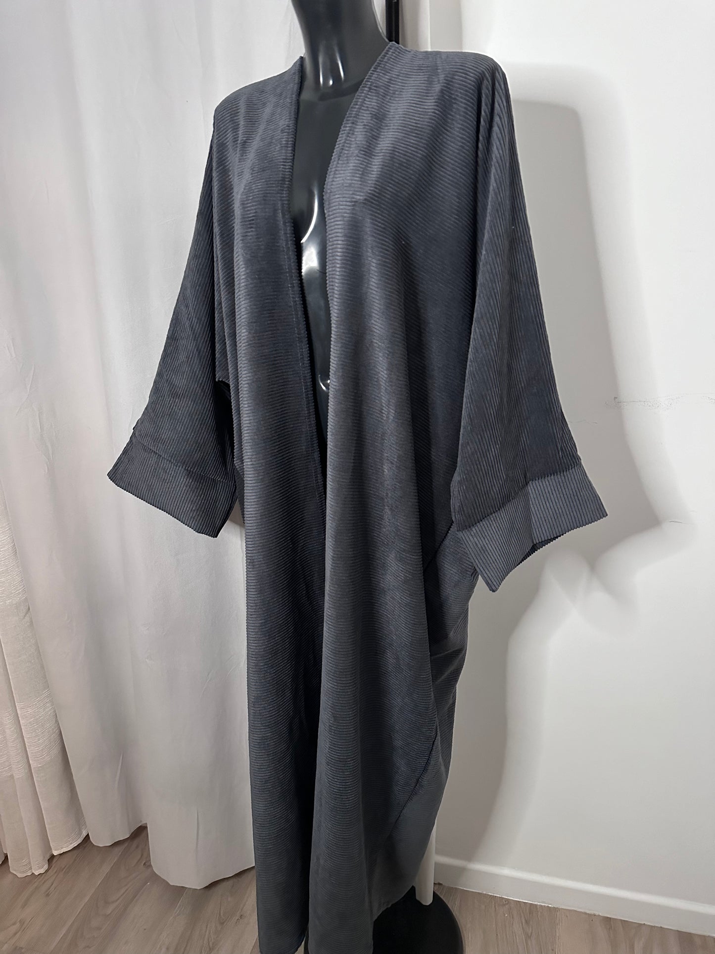 Kimono velour gris