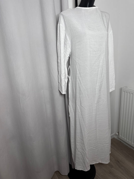 Abaya à fils blanc