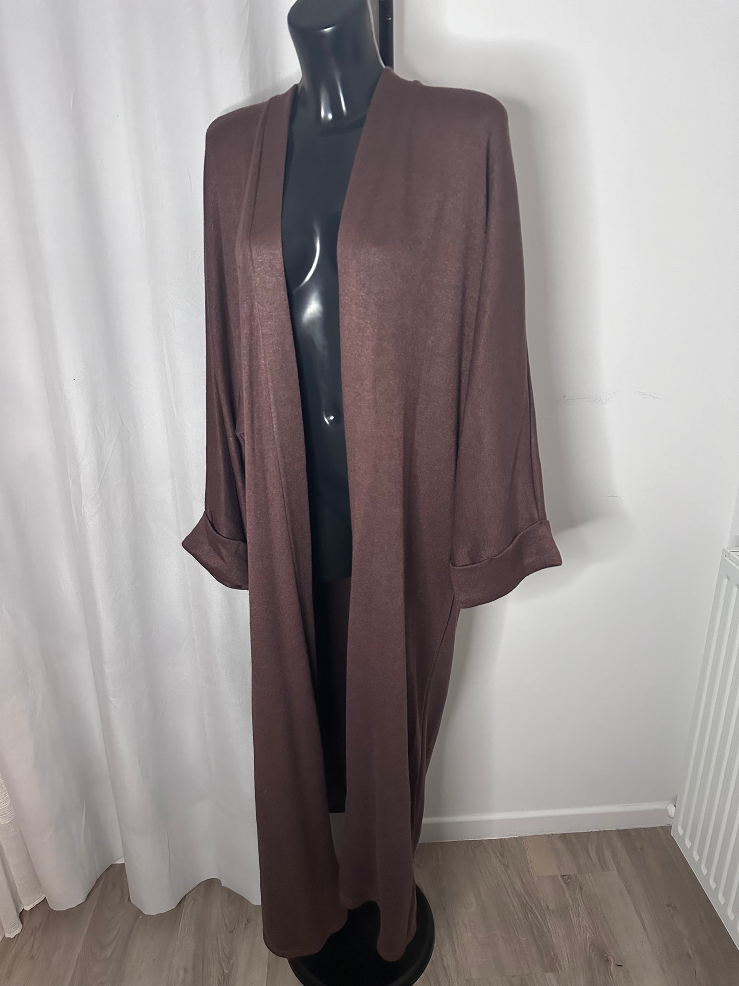 Kimono laine marron