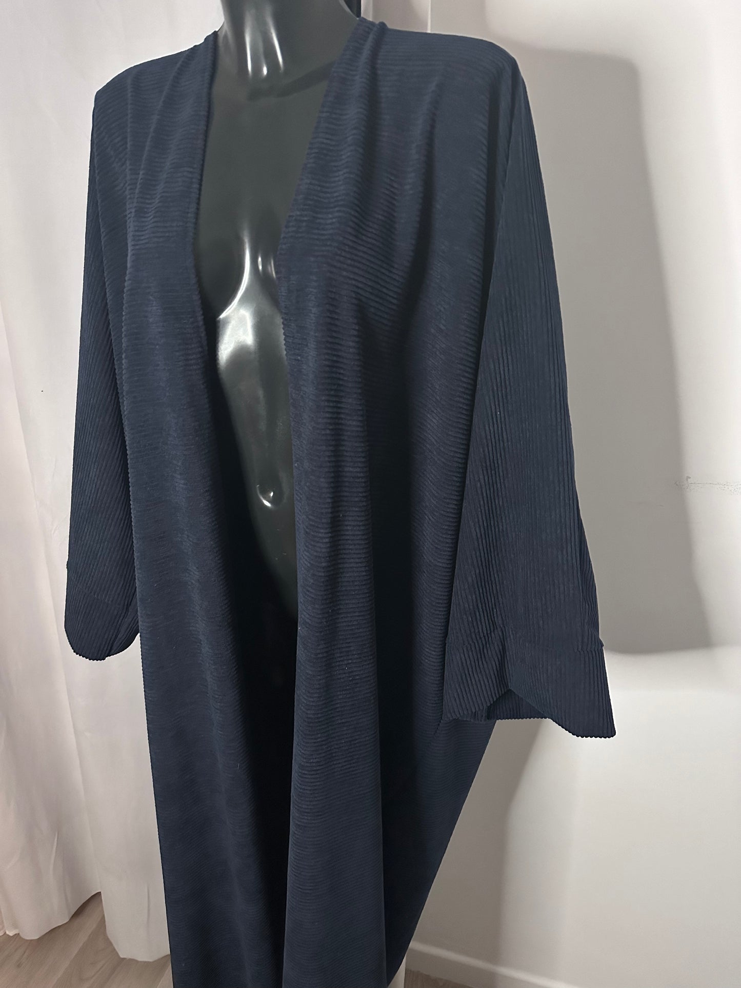 Kimono velour bleu nuit