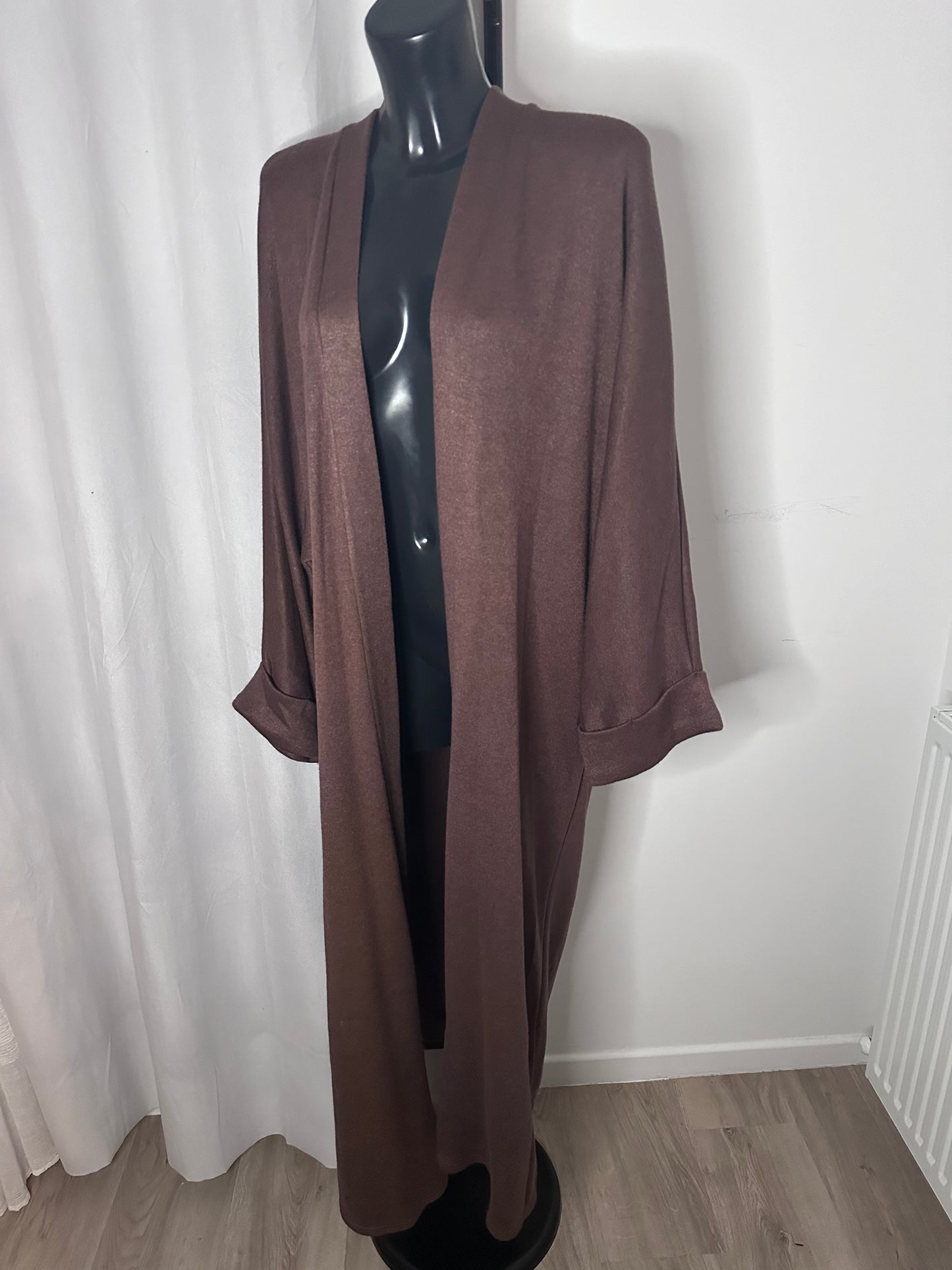 Kimono laine marron